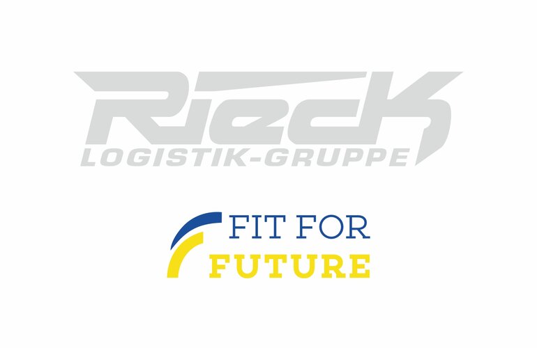 Das Logo von Rieck mit dem Fit for Future Logo