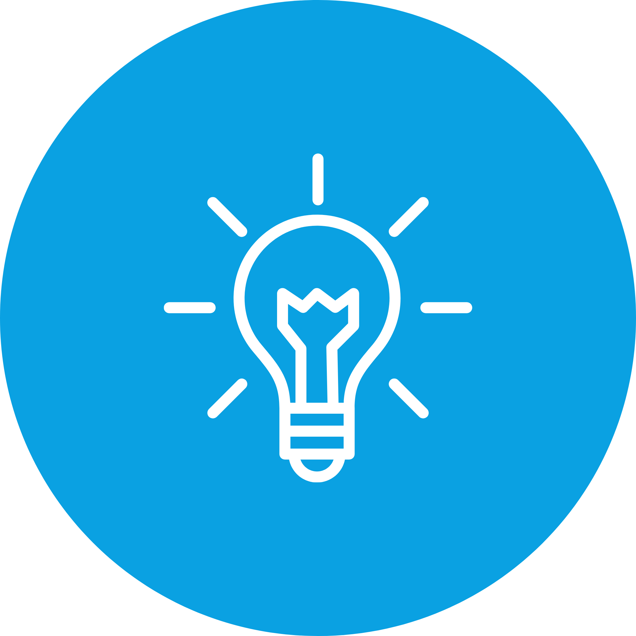 Glühbirne als Symbol für Idee auf blauem Hintergrund