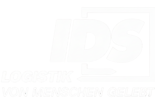 Logo von IDS mit dem Slogan Logistik von Menschen gelebt.